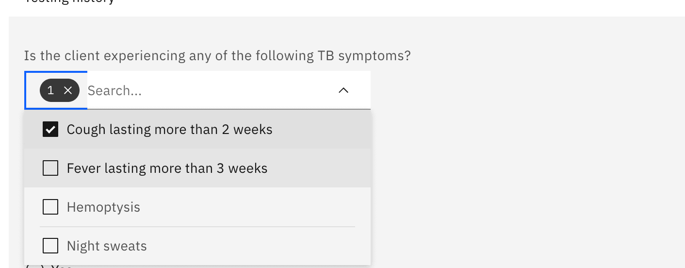 Checkbox field